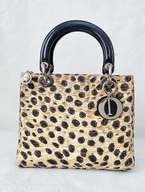 Dior Handbags - Auth Dior Lady Dior Medium Print Medium Bag